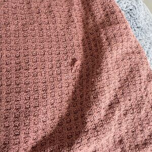 Two Free People shirts waffle knit